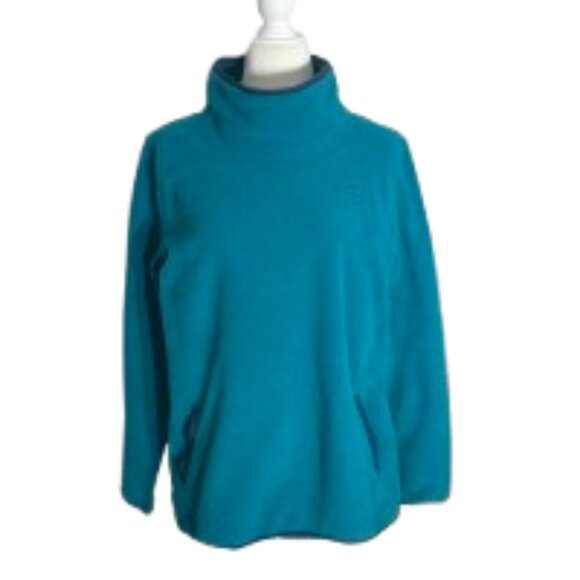 L.L. Bean Tops - L.L. Bean Green Fleece Women's Mock Neck Pullover Size Large